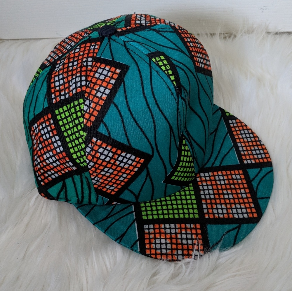 African Ankara Wax Print Cotton Baseball Cap